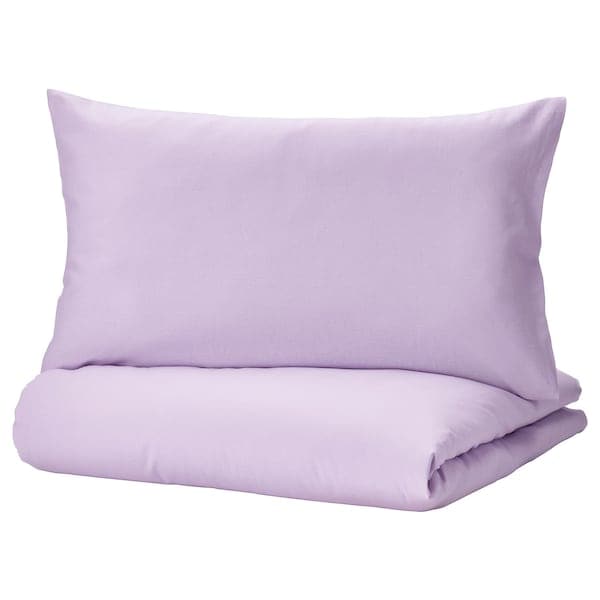 DVALA Quilt cover and 2 pillowcases, white, 240x220/50x80 cm