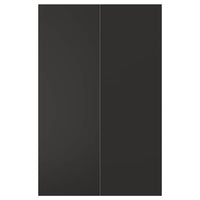 NICKEBO 2-p door f corner base cabinet set, matt anthracite, 25x80 cm