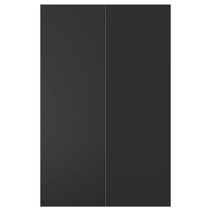 Ikea NICKEBO - 2-p door f corner base cabinet set, matt anthracite, 25x80 cm