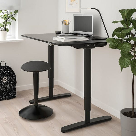 NILSERIK Stool - black/Dark grey Vissle - best price from Maltashopper.com 90491895