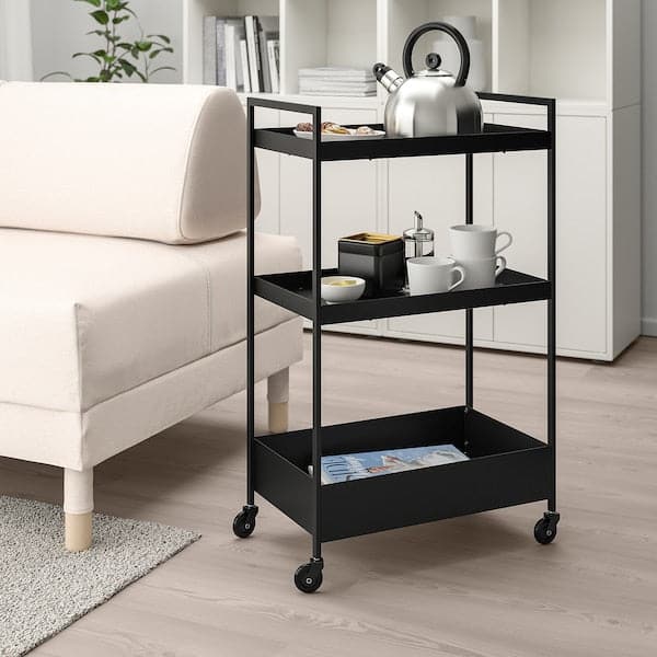 Ikea NISSAFORS - Trolley, black, 50.5x30x83 cm