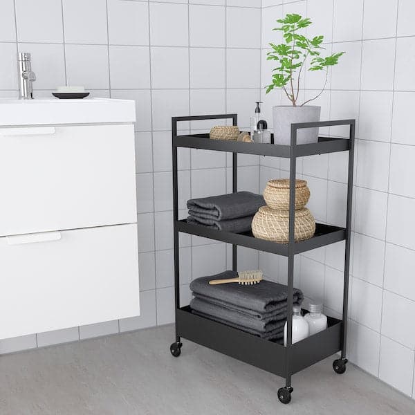 Ikea NISSAFORS - Trolley, black, 50.5x30x83 cm