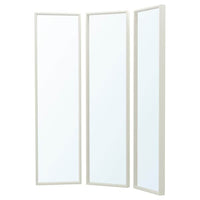 NISSEDAL mirror combination, white, 130x150 cm