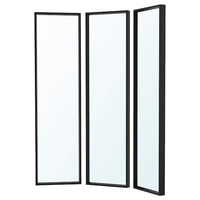 NISSEDAL mirror combination, black, 130x150 cm