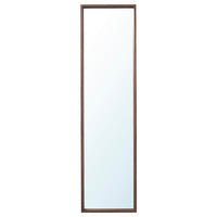 NISSEDAL mirror, walnut effect, 40x150 cm