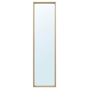 NISSEDAL Mirror - oak effect with white bite 40x150 cm , 40x150 cm - best price from Maltashopper.com 80390868