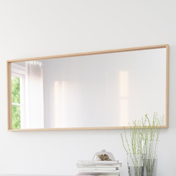 NISSEDAL - Mirror, white stained oak effect, 65x150 cm - best price from Maltashopper.com 20390871