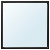 NISSEDAL mirror, black, 65x65 cm