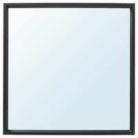 NISSEDAL mirror, black, 65x65 cm