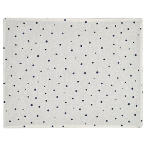 Ikea NISSÖGA - Place mat, white/dark blue, 45x35 cm