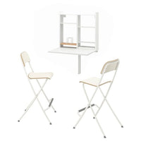 NORBERG / FRANKLIN table and 2 chairs, white/white