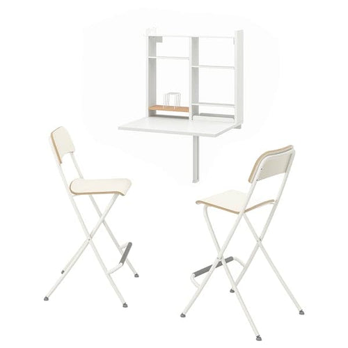 NORBERG / FRANKLIN - Table and 2 chairs, white/white