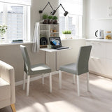 NORBERG / KÄTTIL table and 2 chairs, white/Knisa light grey