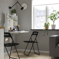 NORBERG / NISSE - Table and 2 chairs, white/black - best price from Maltashopper.com 59481323