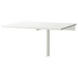 NORBERG wall-mounted drop-leaf table, white, 74x60 cm