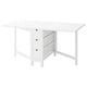 NORDEN gateleg table, white, 26/89/152x80 cm