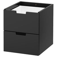 NORDLI modular chest of 2 drawers, anthracite, 40x45 cm