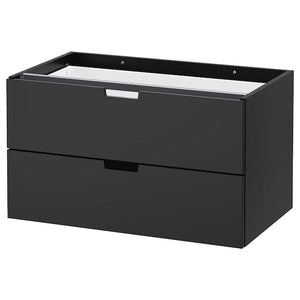 Ikea NORDLI - Modular chest of 2 drawers, anthracite, 80x45 cm
