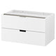 NORDLI modular chest of 2 drawers, white, 80x45 cm