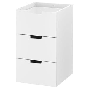 Ikea NORDLI - Modular chest of 3 drawers, white, 40x68 cm