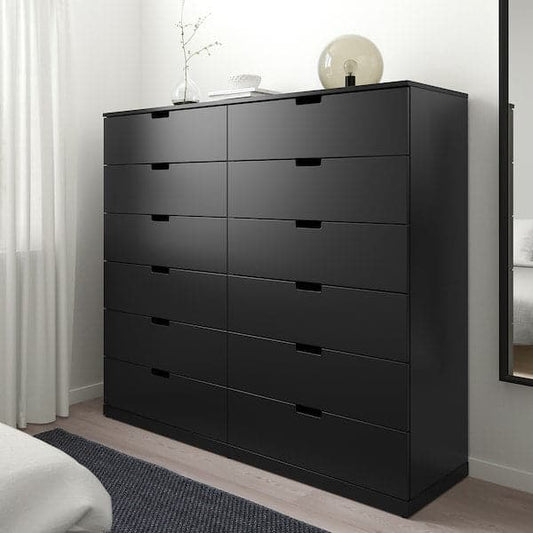 Ikea NORDLI - Chest of 12 drawers, anthracite, 160x145 cm