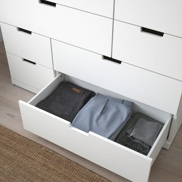 Ikea NORDLI - Chest of 12 drawers, white, 120x145 cm
