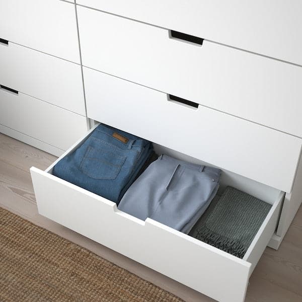Ikea NORDLI - Chest of 12 drawers, white, 160x145 cm
