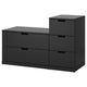 NORDLI chest of 5 drawers, anthracite, 120x76 cm