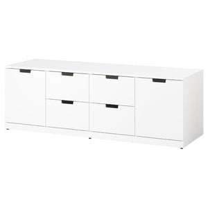Ikea NORDLI - Chest of 6 drawers, white, 160x54 cm