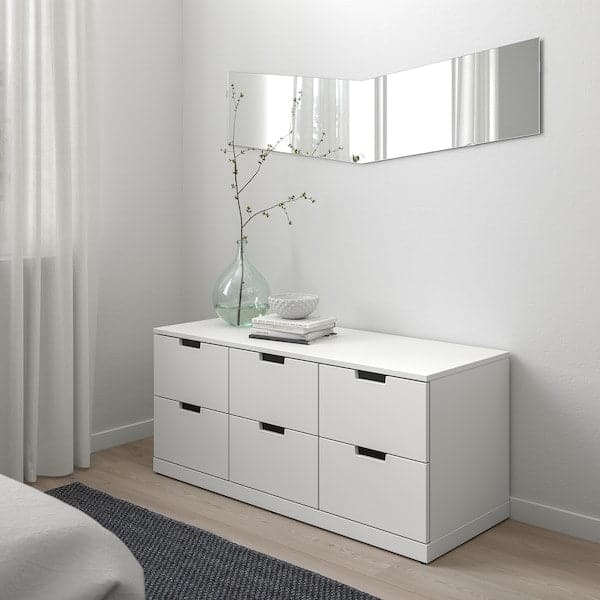 Ikea NORDLI - Chest of 6 drawers, white, 120x54 cm