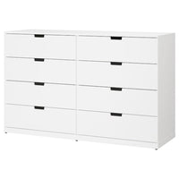 NORDLI chest of 8 drawers, white, 160x99 cm