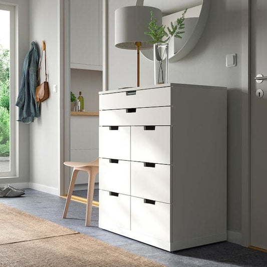 Ikea NORDLI - Chest of 8 drawers, white, 80x99 cm