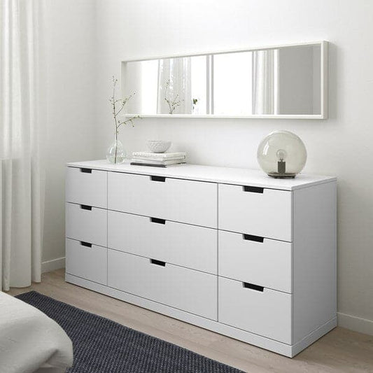Ikea NORDLI - Chest of 9 drawers, white, 160x76 cm