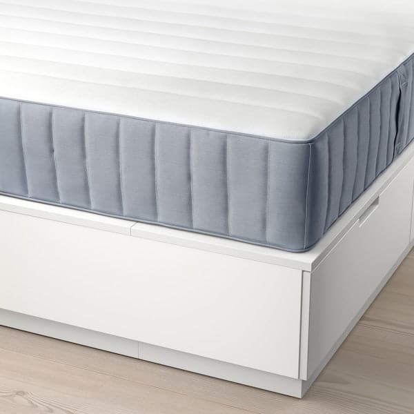 Ikea NORDLI - Bed frame/container/material, white/Valevåg rigid, , 90x200 cm