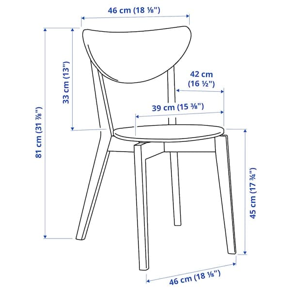 NORDMYRA Chair - white/birch , - best price from Maltashopper.com 60351311