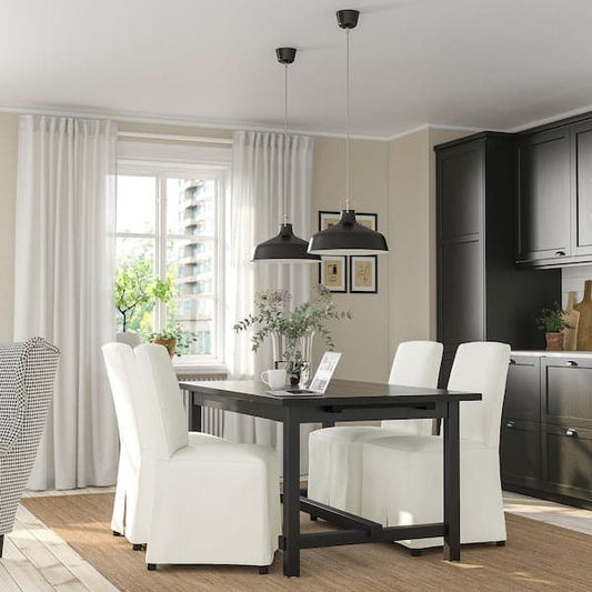 Ikea NORDVIKEN / BERGMUND - Table and 4 chairs, 152/223 cm