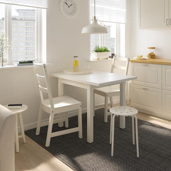 NORDVIKEN / NORDVIKEN - Table and 2 chairs, white/white, 74/104x74 cm - best price from Maltashopper.com 19305077