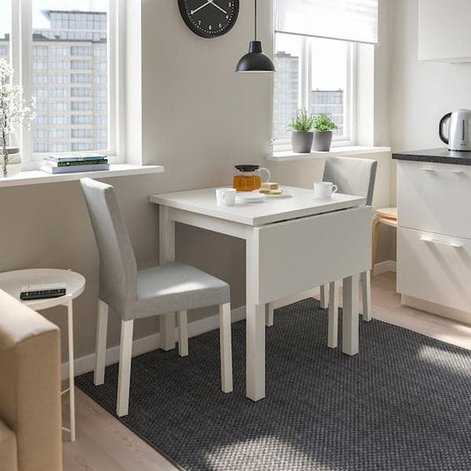 Ikea NORDVIKEN - Drop-leaf table, white, 74/104x74 cm