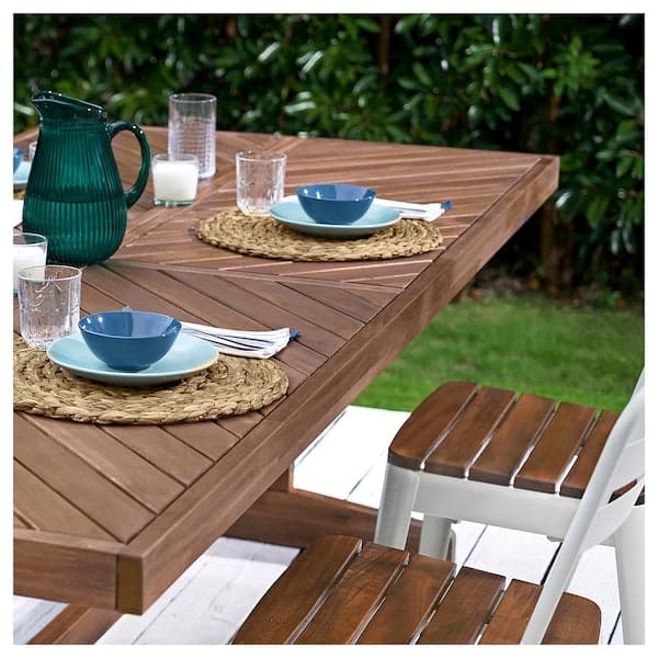 NORRMANSÖ - Table, outdoor, acacia, 220x100 cm - best price from Maltashopper.com 30500794