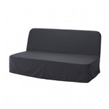 NYHAMN 3-seat sofa-bed, with foam mattress Naggen/dark grey, 200x90x97 cm
