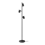 NYMÅNE floor lamp with 3-spot, anthracite, 25 cm