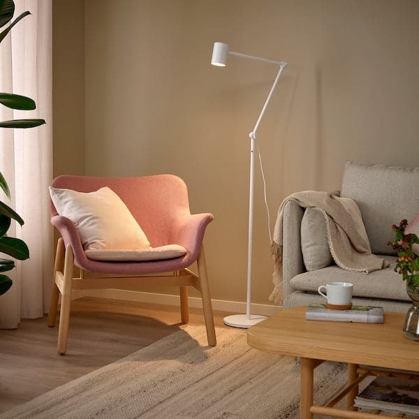 NYMÅNE Floor lamp/reading - white , - best price from Maltashopper.com 80336758