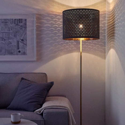 Ikea NYMÖ / SKAFTET Floor lamp - brass/brass black