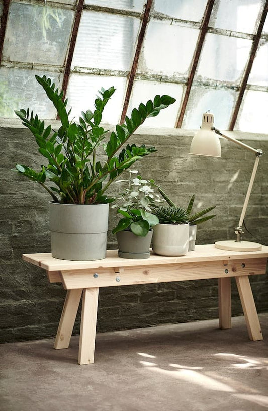 Ikea NYPON - Plant pot, in/outdoor grey, 24 cm