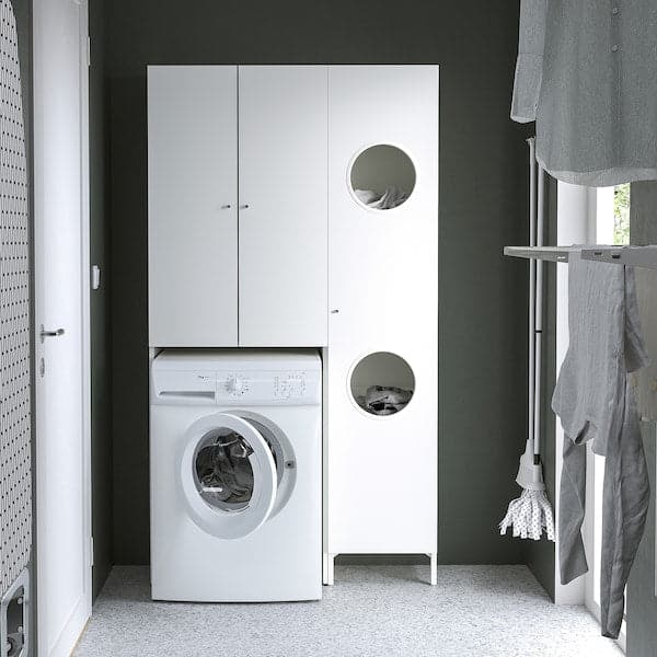 Ikea NYSJÖN - Storage combination for laundry, white, 105x32x190 cm