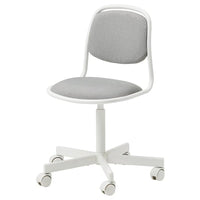 ÖRFJÄLL children's desk chair, white/Vissle light grey, 53 cm