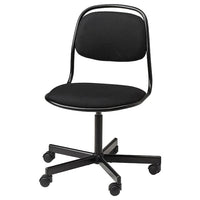 ÖRFJÄLL swivel chair, black/Vissle black, 68 cm