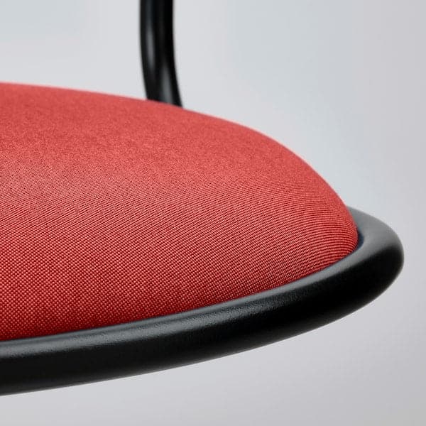 ÖRFJÄLL - Swivel chair, black/Vissle red , - best price from Maltashopper.com 39501077