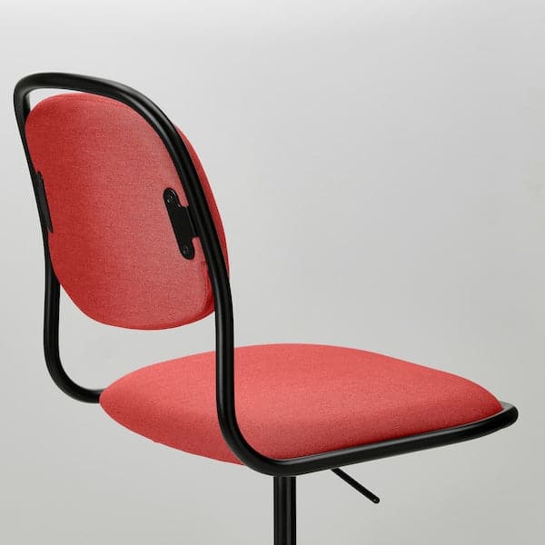 ÖRFJÄLL - Swivel chair, black/Vissle red , - best price from Maltashopper.com 39501077