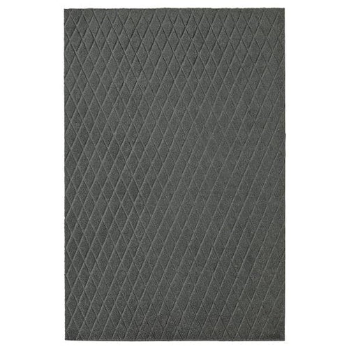 ÖSTERILD - Door mat, indoor, dark grey, 60x90 cm